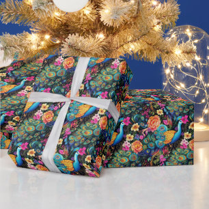 Erstelle Deinen eigenen tropischen Pfauengarten Geschenkpapier