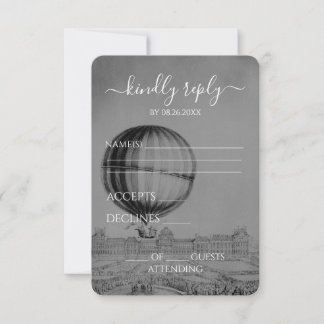Erstelle deinen eigenen Vintage-Heißluftballon-Hoc RSVP Karte