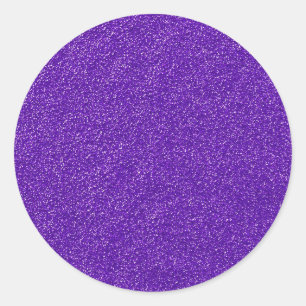 Erstelle deinen eigenen violetten Glitter Runder Aufkleber
