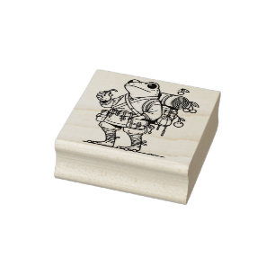 Erstelle deinen eigenen wandernden Frosch-Abenteur Gummistempel