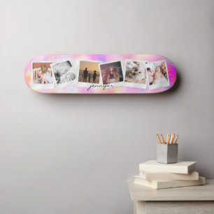 Erstelle Deinen Eigenen Weiblichen Regenbogen Glit Skateboard