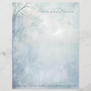 Erstelle Deinen eigenen winterlichen Yule-Mystik-W Briefbogen
