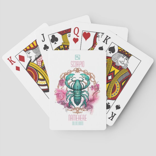 Erstelle deinen eigenen wunderschönen Skorpion-Ste Spielkarten (Rückseite)
