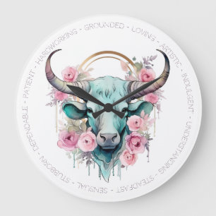 Erstelle deinen eigenen wunderschönen Stier Große Wanduhr