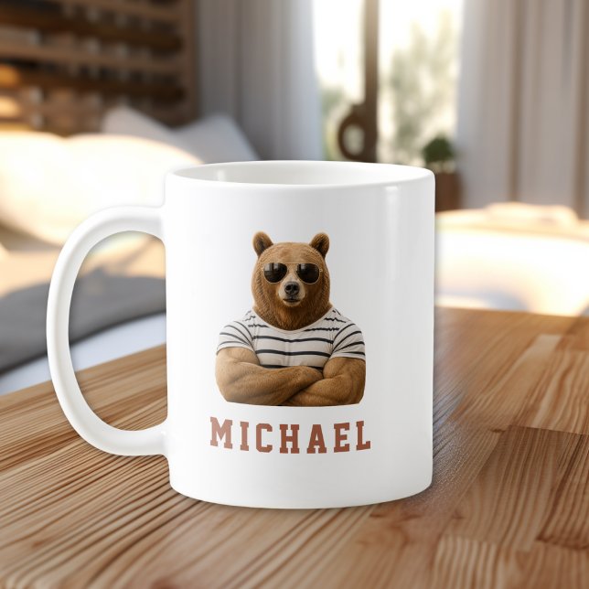 Erstelle deinen eigenen Zitat-Bär Kaffeetasse (Create Your Own Quate Custom Bear Coffee Mug)
