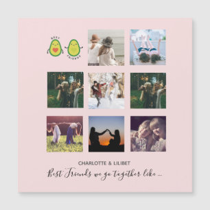 Erstelle eigene BFF-Fotocollage-Geschenke - Vegane Magnetkarte