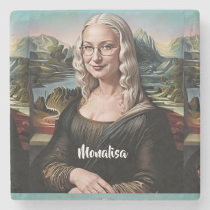 Erstelle ein benutzerdefiniertes lustiges Gesicht Steinuntersetzer