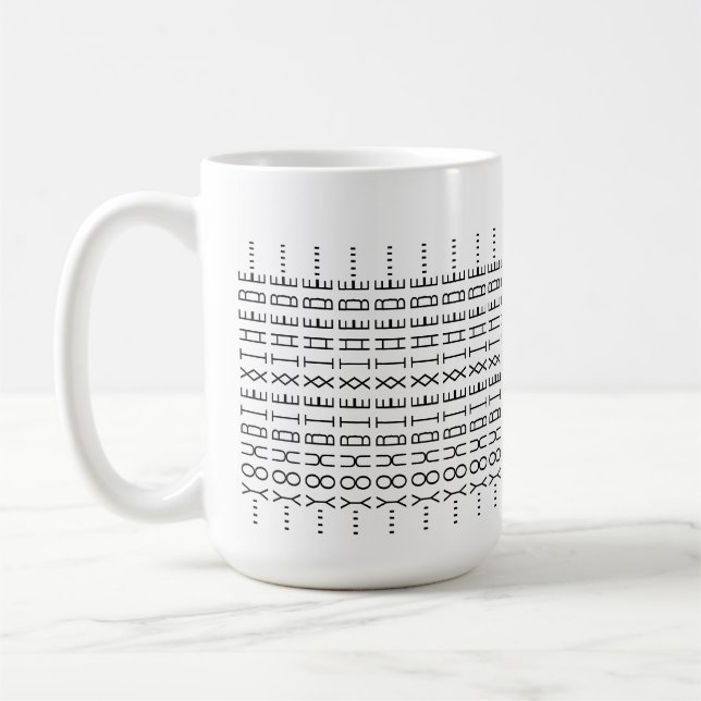 Erstelle ein benutzerdefiniertes Wortmuster-Geheim Kaffeetasse (Links)