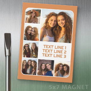 Erstelle eine Fotocollage mit 7 Bildern - Magnet