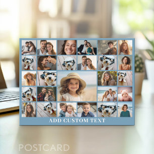 Erstelle eine funkige Fotocollage mit 27 Fotos Postkarte