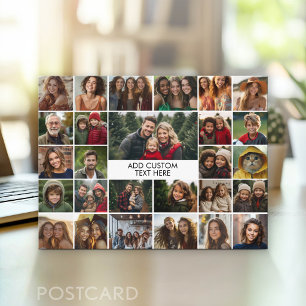 Erstelle eine funkige Fotocollage mit 27 Fotos Postkarte