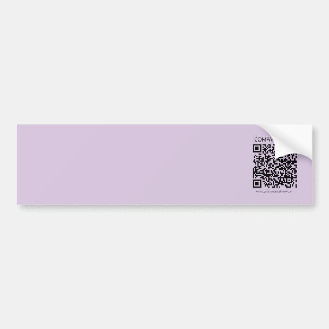 Erstelle einen QR-Code | Blasslila Violett Autoaufkleber (Vorne)