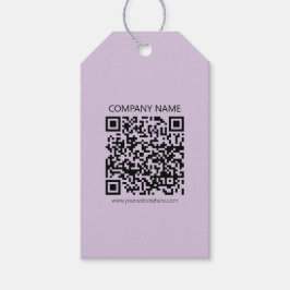 Erstelle einen QR-Code | Blasslila Violett Geschenkanhänger