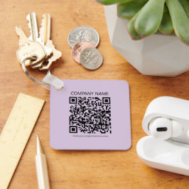 Erstelle einen QR-Code | Blasslila Violett Schlüsselanhänger