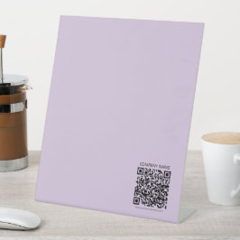 Erstelle einen QR-Code | Blasslila Violett Sockelschild