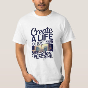 Erstelle Lebenszitat Navy Blau Typografie T-Shirt