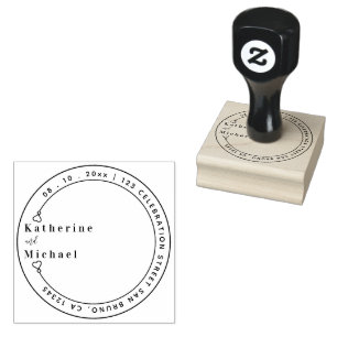 ERSTELLE SELBST Elegante Save the Date Hochzeit Gummistempel