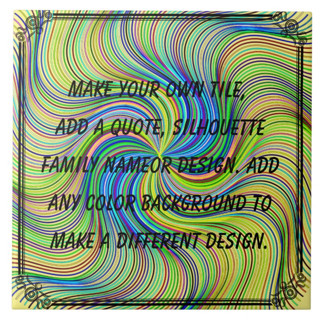 ERSTELLE SELBST  FLIESE (Vorderseite)