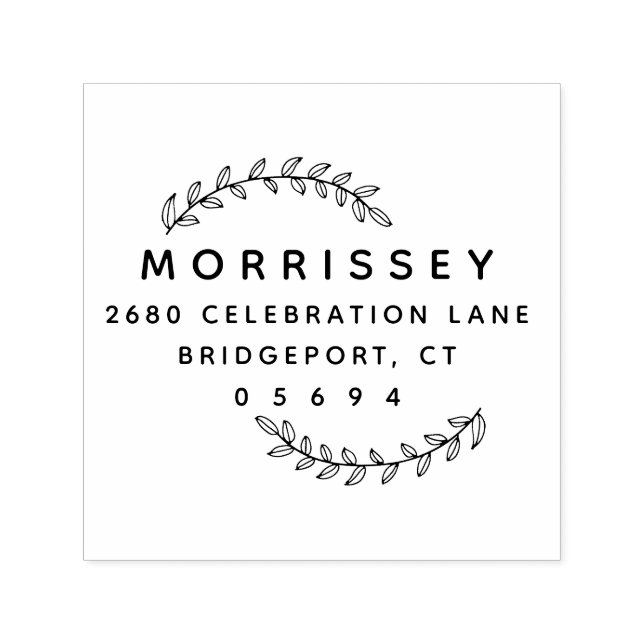 Erstelle selbst | Folien Moderne Rücksendeadresse Permastempel (Design)