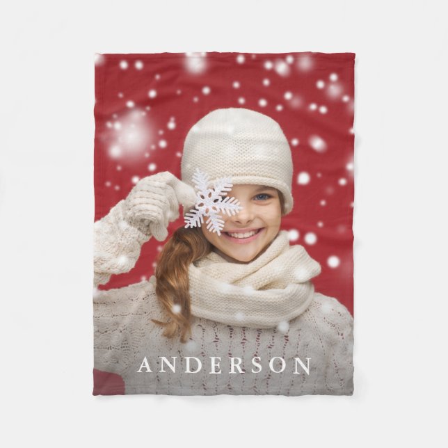 Erstelle selbst | Foto und Name hinzufügen Fleecedecke (Vorderseite)