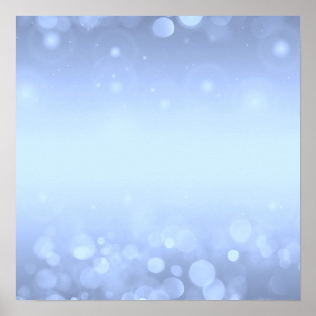 Erstelle selbst! Hintergrund Bokeh Lights - Blau Poster (Vorne)