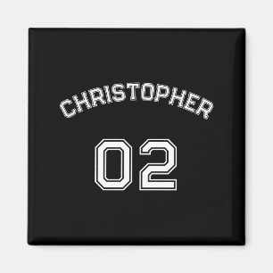 Erstelle Spielername Trikotnummer Herren Langarm  Magnet