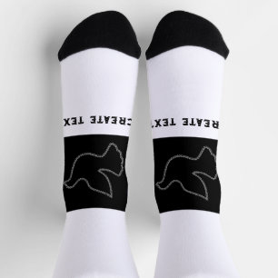 Erstelle Text Vogel Fliegt Gedruckt Frieden Liebe  Socken
