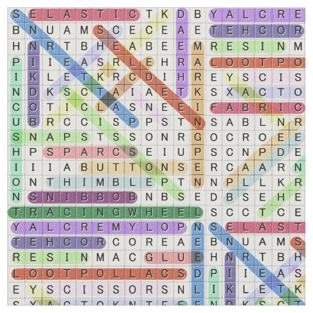 Erstellen der Suche nach Wörtern Stoff (Nahaufnahme)