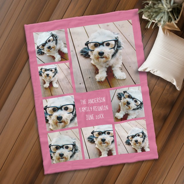 Erstellen einer benutzerdefinierten 8-FotoCollage  Fleecedecke (Personalized fleece blanket with photos and text)