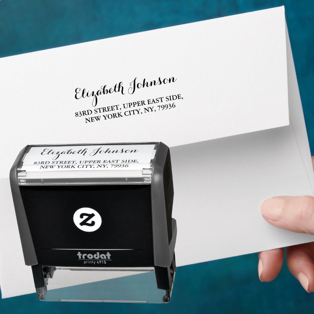 Erstellen einer benutzerdefinierten einfachen Eleg Permastempel (Create Custom Simple Elegant Name Return Address Self-inking Stamp)