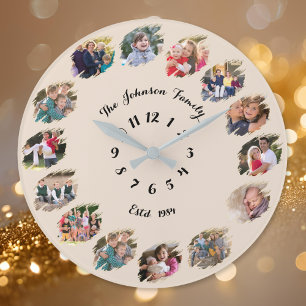 Erstellen einer benutzerdefinierten Familie Foto C Große Wanduhr