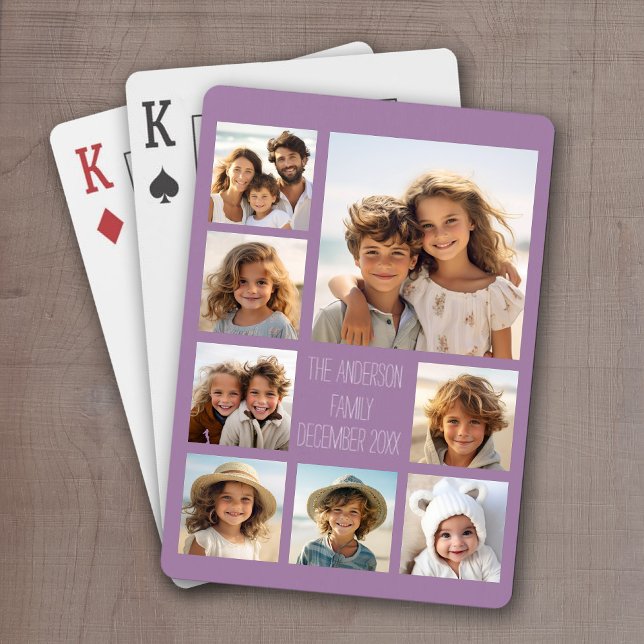 Erstellen einer benutzerdefinierten FotoCollage mi Spielkarten (Personalized Playing Cards with 8 Photos and a Place for your custom text)