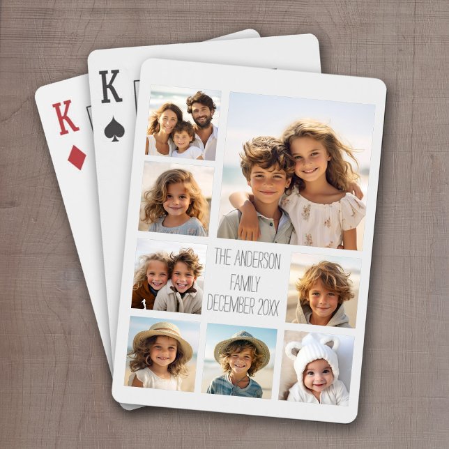 Erstellen einer benutzerdefinierten FotoCollage mi Spielkarten (Personalized Playing Cards with 8 Photos and a Place for your custom text)