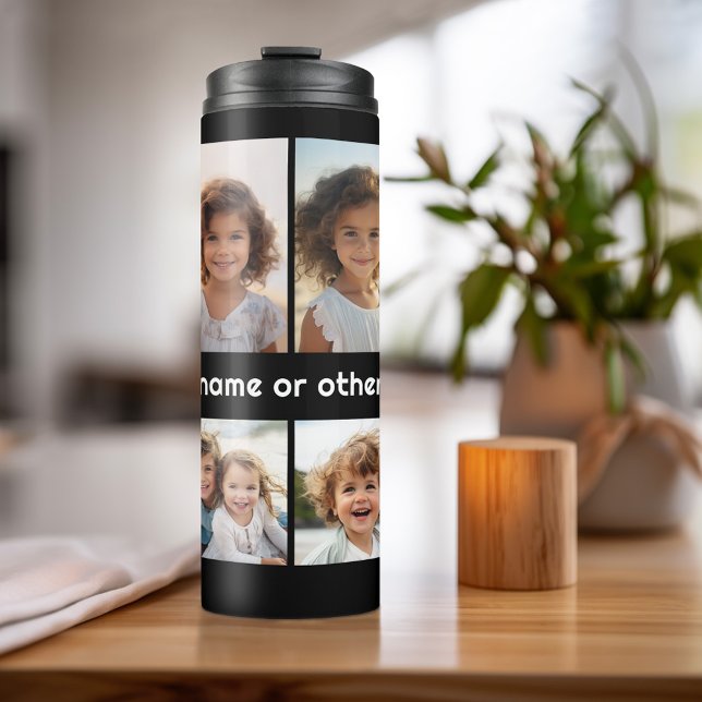 Erstellen einer benutzerdefinierten FotoCollage mi Thermosbecher (Personalized Thermal Tumbler - Add Photos, Text - Customize Completely in the Advanced Design Area)