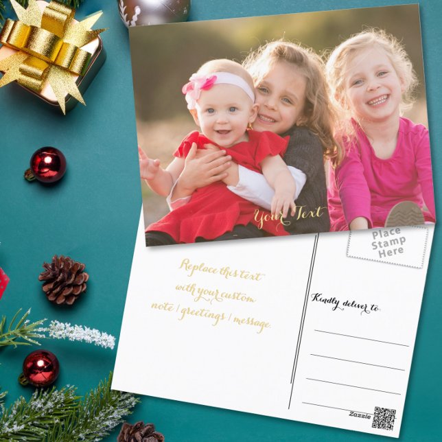 Erstellen einer benutzerdefinierten Personalisiert Postkarte (Create Custom Personalized Photo Text Postcard)