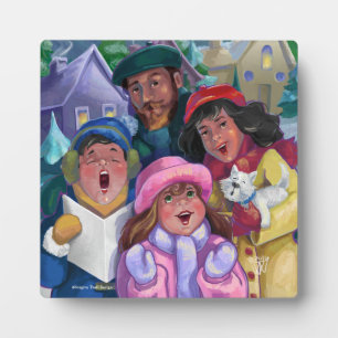 Erstellen einer Caroling-Illustration Fotoplatte