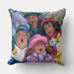 Erstellen einer Caroling-Illustration Kissen