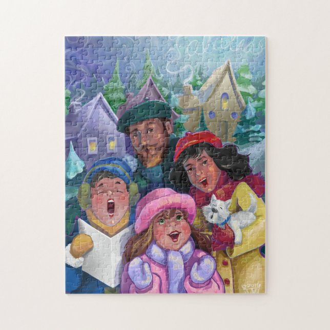 Erstellen einer Caroling-Illustration Puzzle (Vertikal)