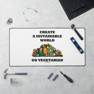 Erstellen einer Nachhaltigen Welt Go Vegetarier-Be Schreibtischunterlage