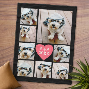 Erstellen eines 8-Foto Collage Heart - CAN PICK FA Fleecedecke