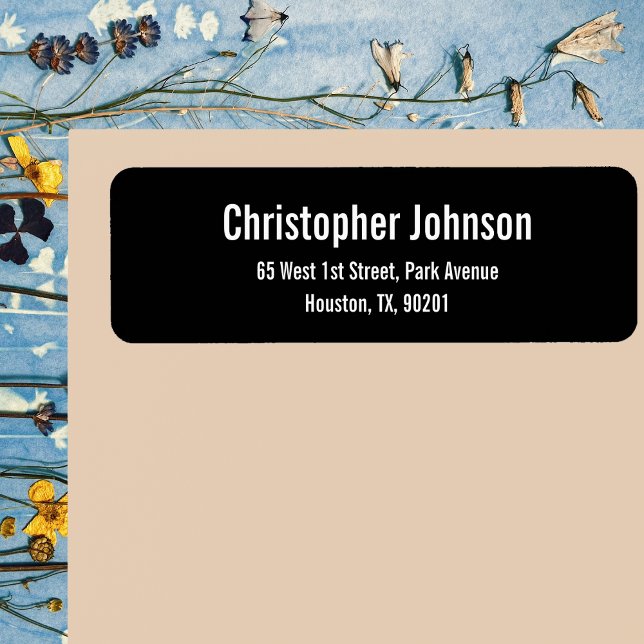 Erstellen eines benutzerdefinierten Black Modern R (Create Custom Black Modern Return Address Label)