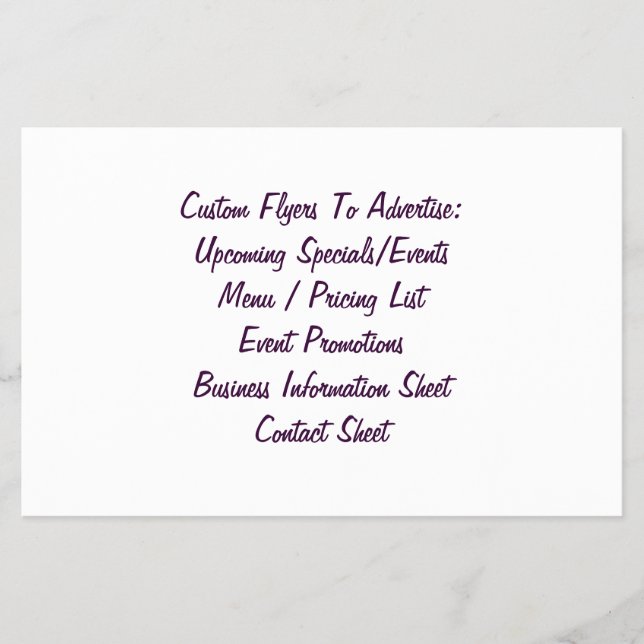 Erstellen eines benutzerdefinierten Flyers oder ei Flyer (Vorne)