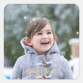 Erstellen eines benutzerdefinierten Foto-Stickers Quadratischer Aufkleber