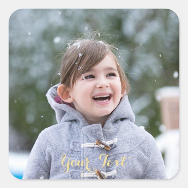 Erstellen eines benutzerdefinierten Foto-Stickers  Quadratischer Aufkleber (Vorderseite)