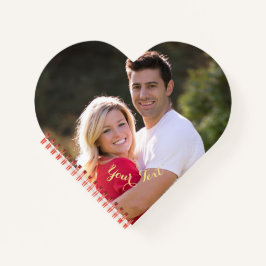 Erstellen eines benutzerdefinierten Foto Textherz- Notizbuch