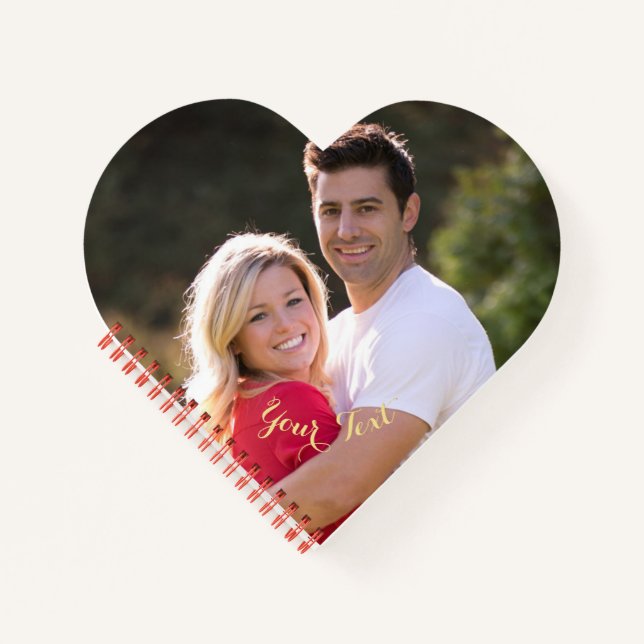 Erstellen eines benutzerdefinierten Foto Textherz- Notizbuch (Vorderseite)