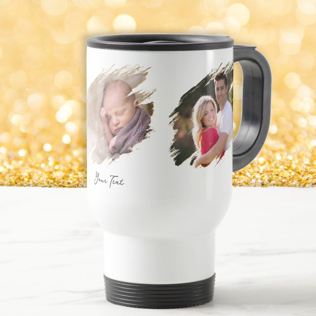 Erstellen eines benutzerdefinierten Foto- und Text Reisebecher (Create Custom Photo and Text Steel White Commuter Travel Mug)