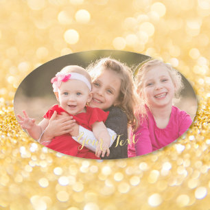 Erstellen eines benutzerdefinierten Oval-Foto-Stic Ovaler Aufkleber