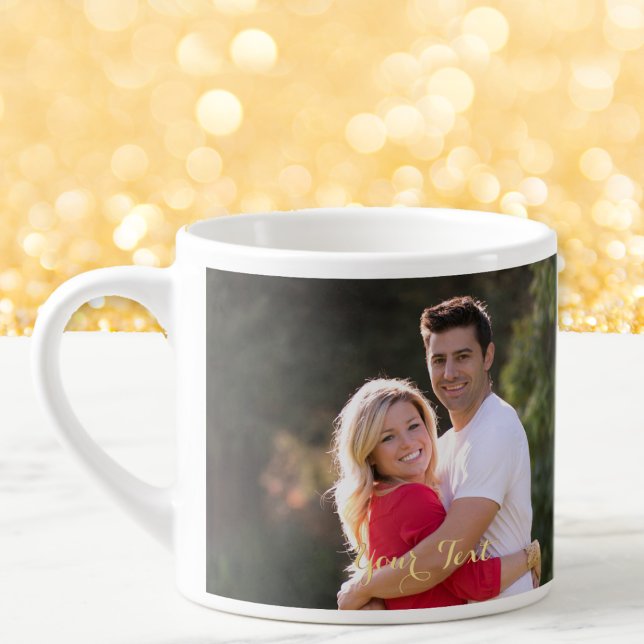 Erstellen eines benutzerdefinierten Personalisiert Espressotasse (Create Custom Personalized 2 Photo Text Monogram Espresso Cup)
