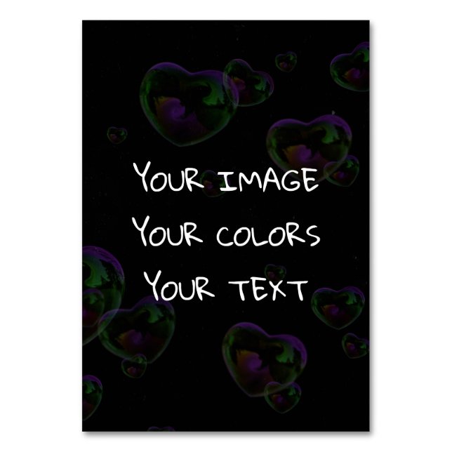 Erstellen eines benutzerdefinierten tischnummer (Vorderseite)